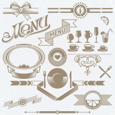 Unusual Retro Set for Menu