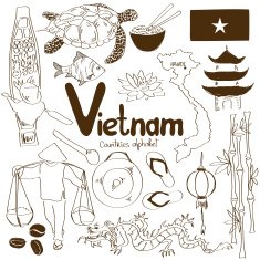 Collection of Vietnamese icons