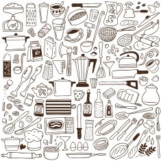 kitchen tools - doodles collection