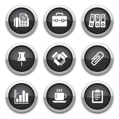 black business & office buttons N2