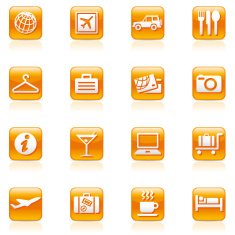 Icon Set Travel and Airport N2