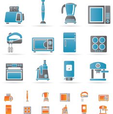 Kitchen and home equipment icons N7