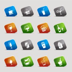 Cut Squares - Drink Icons