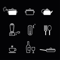 Kitchen icons - for cafes and restaurants