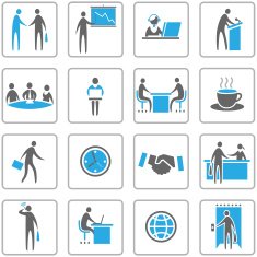 Set of office and business icons N5