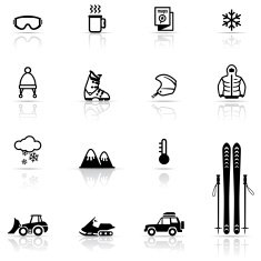 Icon Set Skiing