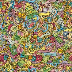New Year and Christmas seamless pattern