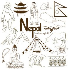Collection of Nepal icons