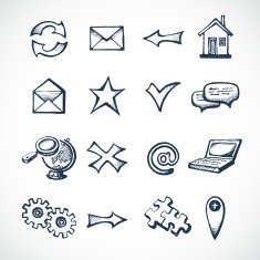 Internet sketch icons