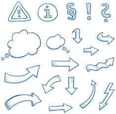 Icon set arrows & signs