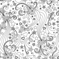 vector seamless black and white star pattern