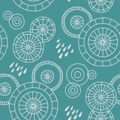 Rain in Kyoto - seamless pattern