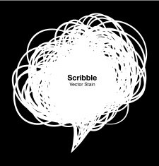 Scribble white bubble