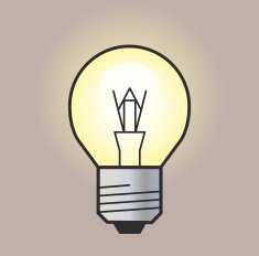 Bulb light in the grey Vector
