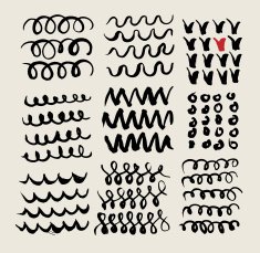 ink strokes and doodle
