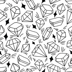 Pattern with shining gems