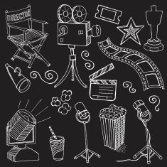 Hollywood Film Movie Doodles