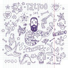 Tattoo vector set