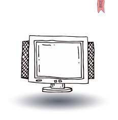 vintage tv vector illustration