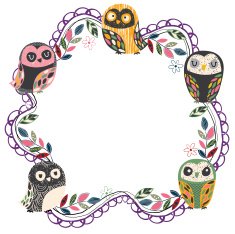 vintage owl frame layout 4