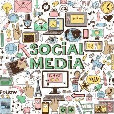 Social media icons set N3