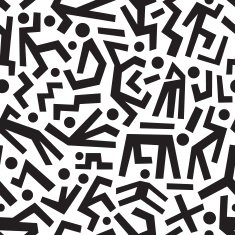 people - abstract seamless background