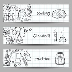 Set of Science Banners