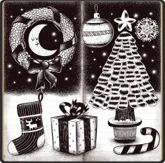 Christmas sketchbook doodles