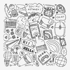 doodle communication background N5