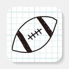 football doodle drawing