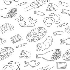 Seamless meat pattern