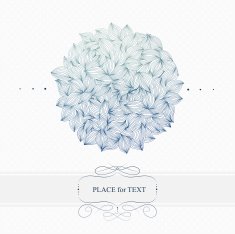 Abstract wavy hand-drawn object Circle background Template for