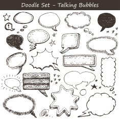 Comics-style speech bubbles