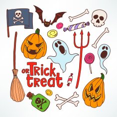Halloween colorful set