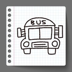 bus doodle drawing