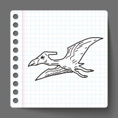 Pterodactyl dinosaur doodle