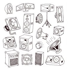 Speaker icon Vector illustration
