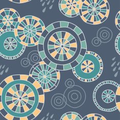 Rain in Kyoto - seamless pattern N2