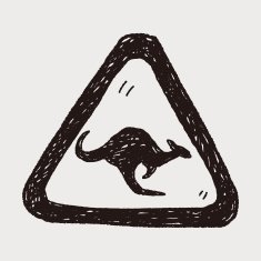 Kangaroo sign doodle