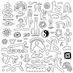 Yoga - doodles set