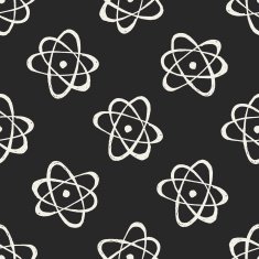 atom doodle seamless pattern background