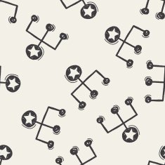 Doodle Link seamless pattern background