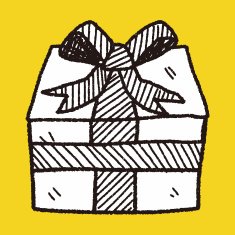 birthday presents doodle drawing
