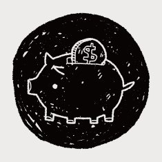 doodle pig money bank