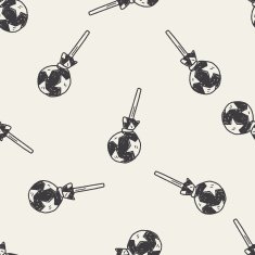 candy doodle seamless pattern background N2