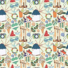 Travel to Greece Seamless Pattern Summer vacation in