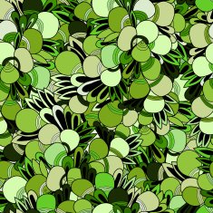 Seamless abstract wave hand-drawn pattern waves background