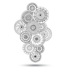Henna Paisley Mehndi Doodles Design Element