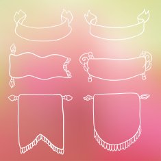 vintage ribbon set
