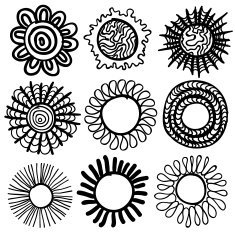 Sun icon Vector illustration Doodle